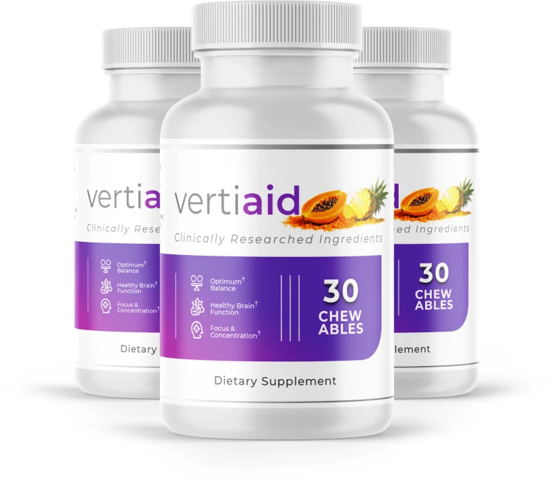 VertiAid balance chewables three bottles